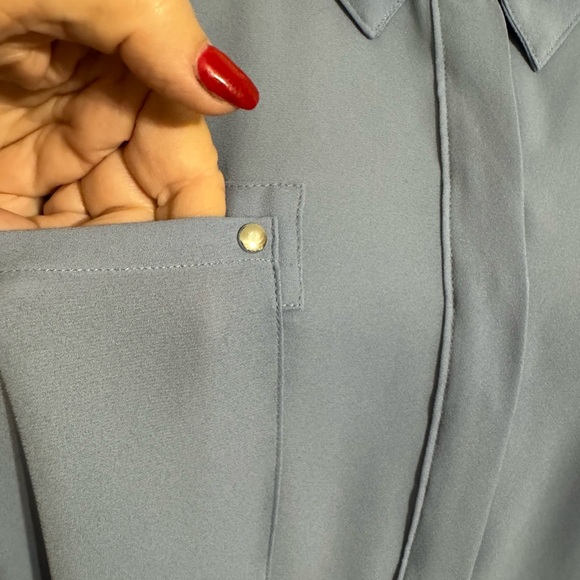 * ❤️LANE BRYANT DUSTY BLUE BLOUSE   26/28 plus - Picture 8 of 11